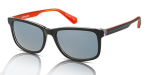 Superdry SDS-5029 Men's Sunglasses 104 Black-Orange/Silver Mirror