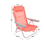 Aktive Beach Aluminum Multi Position Folding Chair Orange