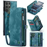 CaseMe Multi-slot Plånboksfodral Samsung Galaxy S24 Ultra Blå