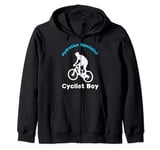 Hydration Specialist Cyclist Boy, Cycling Lovers Zip Hoodie