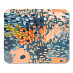 Mousepad Computer Notepad Office Colorful Abstract Paint Spots Watercolor Chaotic Random Brush Strokes Home School Game Player Computer Worker Inch