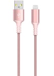 Tygklädd USB-A till Lightning laddkabel för iPhone 1,5m Clas Ohlson