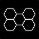 Hexagon-belysning Dr Dirt Garage Sky Gen2, 5 Grid System, 240 x 165 cm