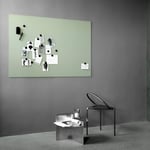 Glasskrivtavla Silk Wall - Matt yta, Färg Pure 130 - Vit, Storlek B200 x H100 cm