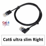0.25m Right CY  Câble Ethernet ultra fin Cat6 UTP LAN, cordon raccordement, avec 2 connecteurs RJ45, routeur d'ordinateur, boîte télévision Nipseyteko