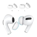 2 par hörlursspetsar för Apple AirPods Pro 2, storlek: S+L Vit