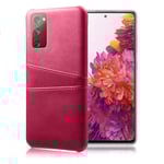 Samsung Galaxy S20 FE 5G / Samsung Galaxy S20 FE skal med korthållare - Rosa Rosa