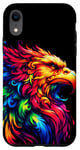 Coque pour iPhone XR Illustration animale griffin cool esprit tie-dye art