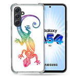 Coque Renforcée en Verre Trempé pour Samsung Galaxy A54 5G Animal Salamandre Color