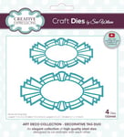 Creative Expressions Sue Wilson Art Deco Decorative Tag Duo Craft Die, Brown, 4.3 x 2.1 in