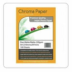 Chroma Paper A4 Double Sided Matte/Matte Pro Inkjet Photo Paper 220gsm 100 Pack