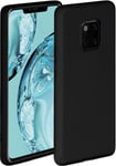 OneFlow Soft Case, Compatible with Huawei Mate 20 Pro, Silicone Case, Raised Edge for Screen Protection, Dual Layer, Soft Phone Case, Matte Black