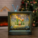 The Christmas Workshop 70539 Santa Inside A Retro Television Indoor Christmas Decoration / 4 x Warm White LED Lights/Battery Operated / 17cm x 7cm x 22cm