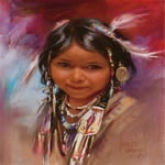 Paint by Numbers DIY Oil Painting kit Ethnic Little Girl 40x50cm Modern Pop Hand Digital Painting oil Tablet Adults and Kids Beginner Gift Kits Pre-Printed Canvas Colorful Wall Art Home Decor T5792