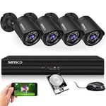 SANSCO 5MP Outdoor CCTV Camera System with 1TB Hard Drive, 8CH HD DVR CCTV