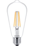 Philips LED-lyspære Classic Edison 7W/827 (60W) Clear E27