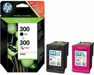 Genuine HP 300 Black and 300 Tri-Colour twin pack ink cartridges For D2560 F2480