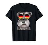 Miniature Schnauzer Dog Germany Flag Sunglasses T-Shirt