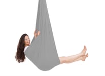YANFEI Indoor Therapy Swing Sensory Snuggle Cuddle Hammock Chair For Kids Adults Hanging Rope Great For Autism, ADHD, SPD 440Lbs Children Needs (Color : SILVER GRAY, Size : 150X280CM/59X110IN)