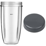 Jug Cup 32oz 1L + Lid Cap for NUTRIBULLET Nutri Bullet Blender Juicer 600W 900W