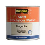 Rustins Quick Dry Matt Emulsion Magnolia Paint 250ml - RUSMEM250