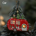 Xmas Wooden Pendants Christmas Ornaments Party Decorations Car