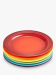 Le Creuset Stoneware Rainbow Side Plates, Set of 6, 22cm, Assorted