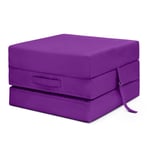 Ready Steady Bed Purple Water Resistant Fold Out Z Bed Chair Guest Mattress