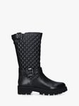 Steve Madden Barbara Quilted Leather Wellington Boots, Black