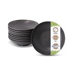 GREENBOX Lot de 15 assiettes réutilisables durables - Diamètre : 21,5 cm - Assiettes creuses - Vaisselle écologique - Vaisselle de camping - Vaisselle de fête - Assiettes creuses - Passe au