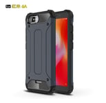 Zhuofan Plus Xiaomi Redmi 6A Case, Slim Fit Armor Full Body Shockproof Heavy Duty Protection and Airbag Cover Dual Layer [Hard PC + Silicone Bumper] Skin for Xiaomi Redmi 6A, Dark Blue