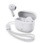 Nedis Fuldt Trådløse hovedtelefoner | Bluetooth® | Maksimal batteritid: 16 timer | Touch Control | Opladningsholder | Trådløs opladningsetui | Indbygget mikrofon | Understøtter stemmestyring | Hvid