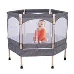 LXXTI Trampolines for Children Outdoor, 4ft Trampoline with Enclosure Net, Ultra Quiet Mini Baby Trampoline with All Accessoriestrampoline, Weight Capacity 60Kg