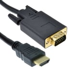 1m HDMI to VGA Cable Monitor PC XBOX Laptop Converter Adapter HDMI IN VGA OUT