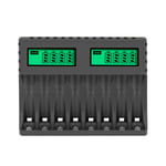 Batteriladdare AA/AAA Digital Display Batterier Laddning Bärbar Resebyrå Omvänd polaritet för skyddsladdning