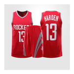 Harden#12 Rockets basketball jersey adult red, basketball gym T-shirt vest V-neck sleeveless sports top and shorts suit, fabric (S~4XL)-M