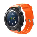 Huawei Watch 2 Pro klockarmband silikon smartklocka texturerad mjuk miljövänlig - Orange