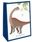 4 Happy Dinosaur goodiebags med klistermärken i papper