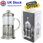 Stainless Steel Coffee Plunger Glass Caffettiera 8 Cup French Filter Press 800ml