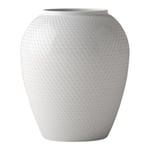 Lyngby Porcelæn - Rhombe vase 25 cm hvit porselen
