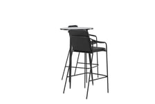 Venture Design Plaza & Tvist bargrupp Svart/svart 2 stolar & bord 60 cm