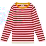 FUB Ribbstickad Tröja Ecru/ruby Red | Röd | 130 cm