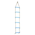 Atyhao Rope Ladder, 78.7in 6 Section Kids Rope Ladder Climbing Frame Hanging Nylon Rope Ladder for Children Indoor Outdoor Swing Backyard Play Toy(Blue)