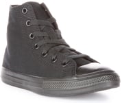 Converse 3S121C All Star High Top Classic Trainer All Black Kids UK 11 -3