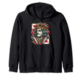 King Of Hearts Playing Cards Halloween Deck Of Cards Poker Zip Hoodie