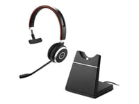 Jabra Evolve 65 UC Mono Headset Kabel & Trådlös Huvudband Kontor/callcenter Micro-USB Bluetooth Svart