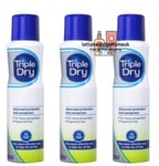 3 X Triple Dry Anti Perspirant FRAGRANCE FREE 150ml