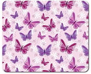 MOUSE MAT 202 LBS4ALL Purple Pink Butterflies Mouse Mat Pad Mum Sister Auntie Gift Computer