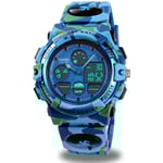 Kids Digital Sport Watch, Pojkar Flickor Vattentät Sport Utomhusklockor Barn Casual Elektroniska Analog Quartz Armbandsur med
