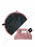 The Flat Lay Co. Pink Velvet Open Flat Makeup Bag, Pink, Women